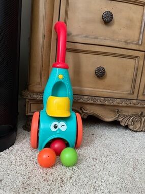 Teal and Red Push-Pop Ball Poppin' Walker - Kids Toys